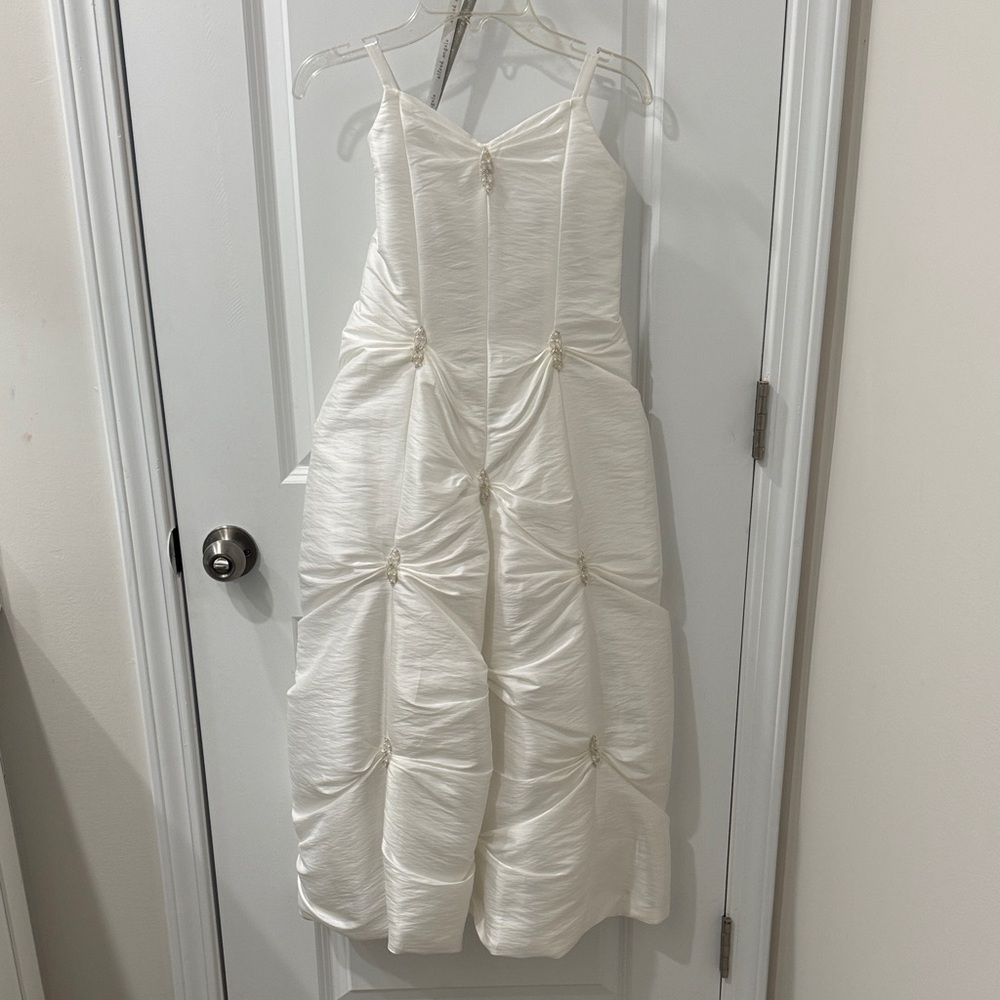 Alfred Angelo Ivory Gathered Kids Formal Dress